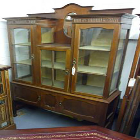 Edwardian Mahogany Display Cabinet Fgb Antiques