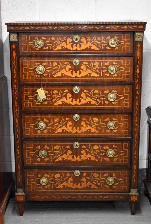 142 A Dutch Marquetry Chest of Drawers CDXX