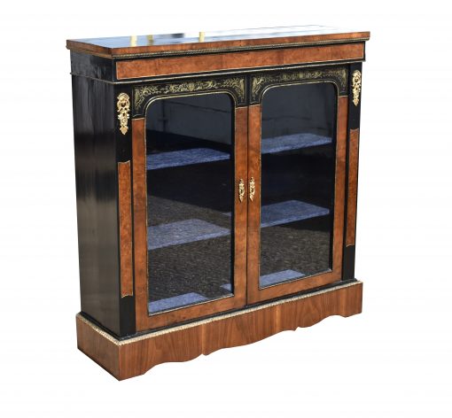 187 A Victorian Ebonised and Burr Walnut Pier Cabinet DXX