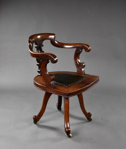 1002 A Victorian Mahogany Desk Chair ANX