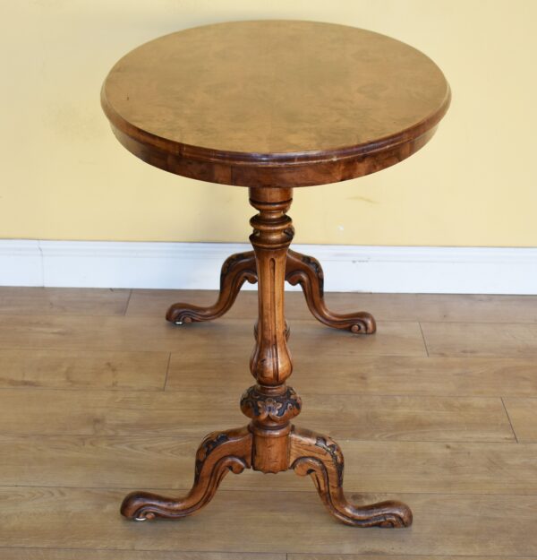 Victorian Burr Walnut Side Table - Image 2