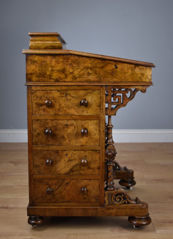 Victorian Burr Walnut Telescopic Dumbwaiter - Image 2