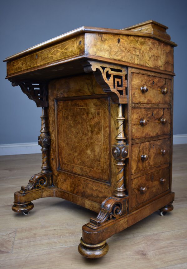 Victorian Burr Walnut Telescopic Dumbwaiter - Image 12