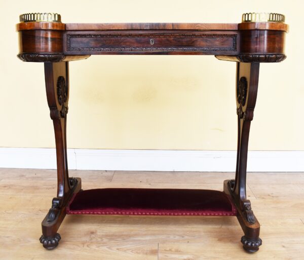 William IV Rosewood Writing Table - Image 6