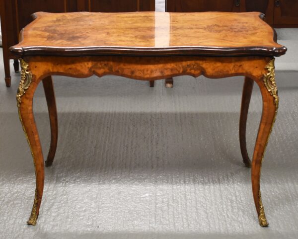 Victorian Burr Walnut Card Table attributed to Gillows - Image 9