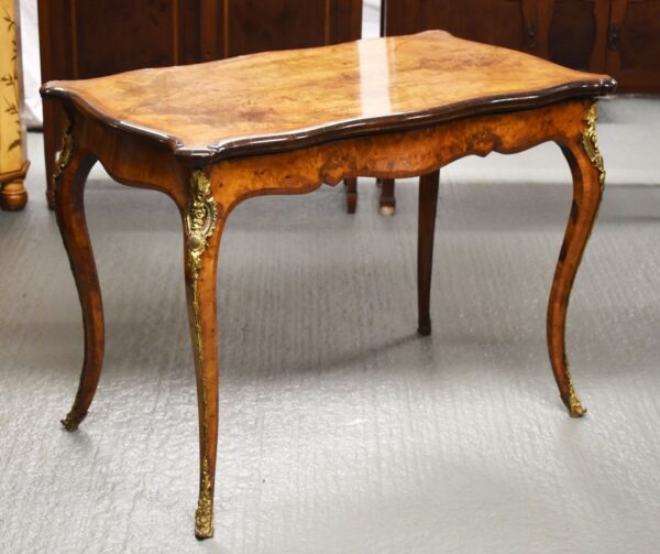 Victorian Burr Walnut Card Table attributed to Gillows - Image 4