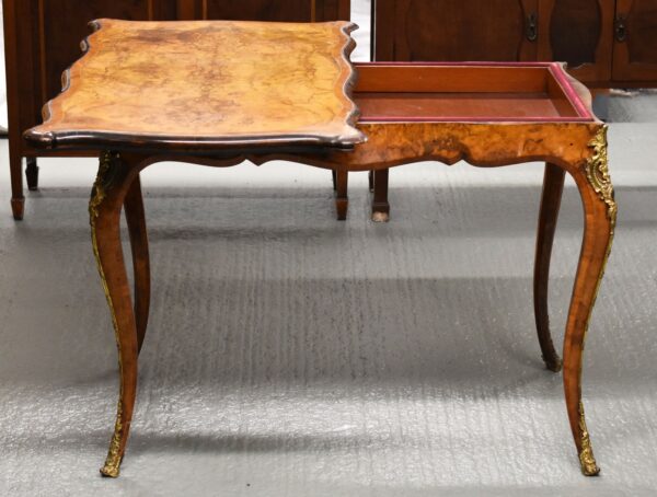 Victorian Burr Walnut Card Table attributed to Gillows - Image 8