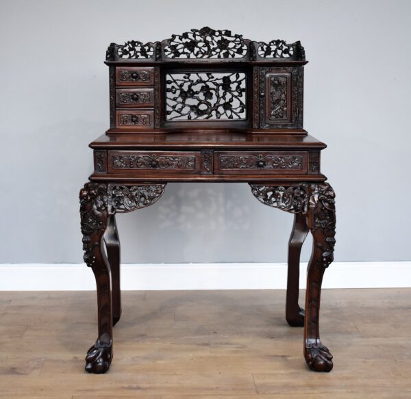 19th Century Chinese Padouk Wood Desk - Image 4