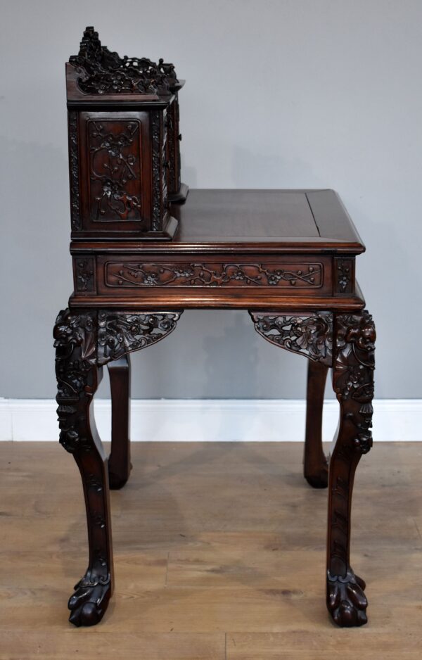 19th Century Chinese Padouk Wood Desk - Image 8