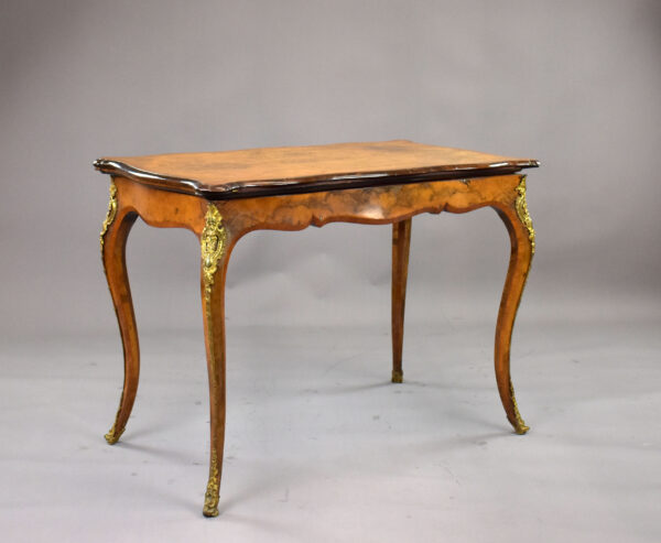 Victorian Burr Walnut Card Table attributed to Gillows