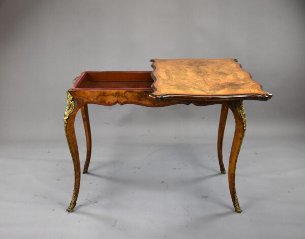 Victorian Burr Walnut Card Table attributed to Gillows - Image 10