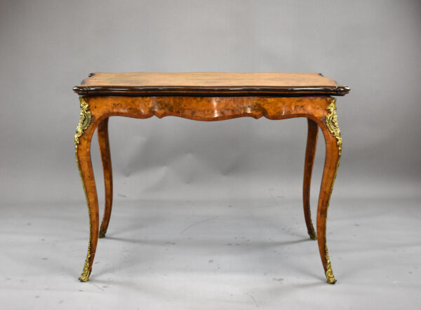 Victorian Burr Walnut Card Table attributed to Gillows - Image 5