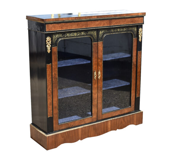 Victorian Walnut and Ebonised Pier Cabinet