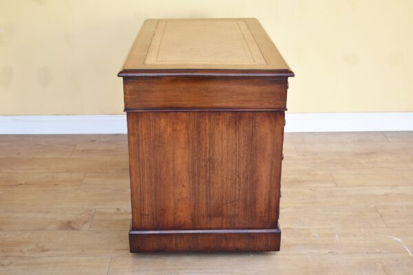 Victorian Burr Walnut Pedestal Desk - Image 9