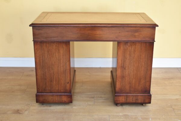 Victorian Burr Walnut Pedestal Desk - Image 8