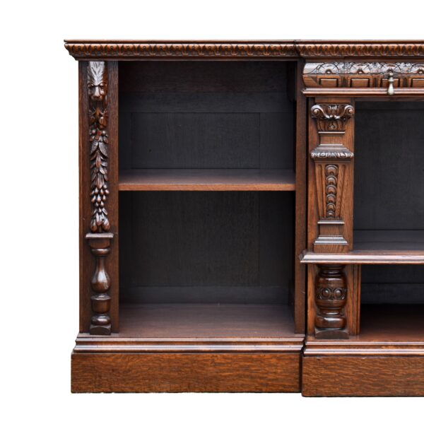 Victorian Carved Oak Front and Back Bar - Image 6