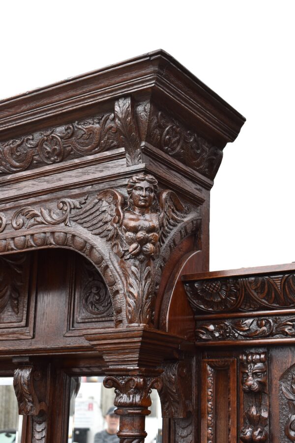 Victorian Carved Oak Front and Back Bar - Image 9