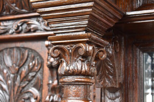 Victorian Carved Oak Front and Back Bar - Image 11