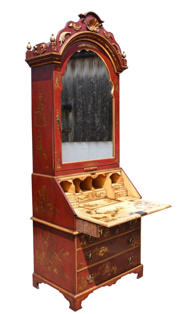 18th Century Chinoiserie Bureau Bookcase