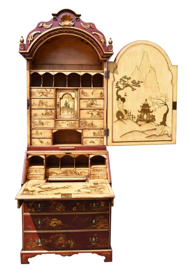 18th Century Chinoiserie Bureau Bookcase - Image 9