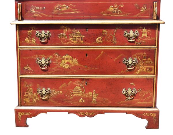 18th Century Chinoiserie Bureau Bookcase - Image 5