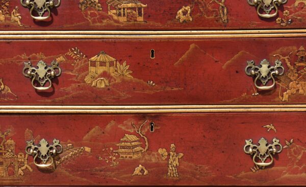 18th Century Chinoiserie Bureau Bookcase - Image 6