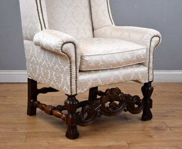 Victorian Wing Back Armchair - Image 4