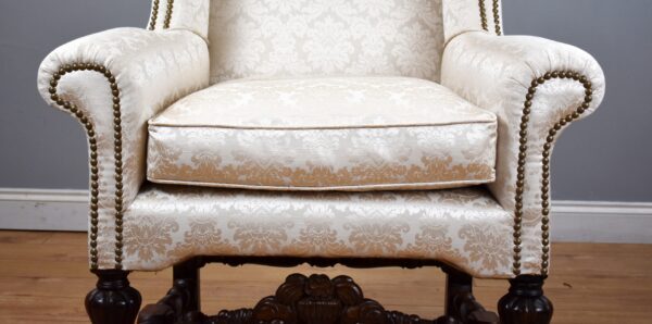 Victorian Wing Back Armchair - Image 7