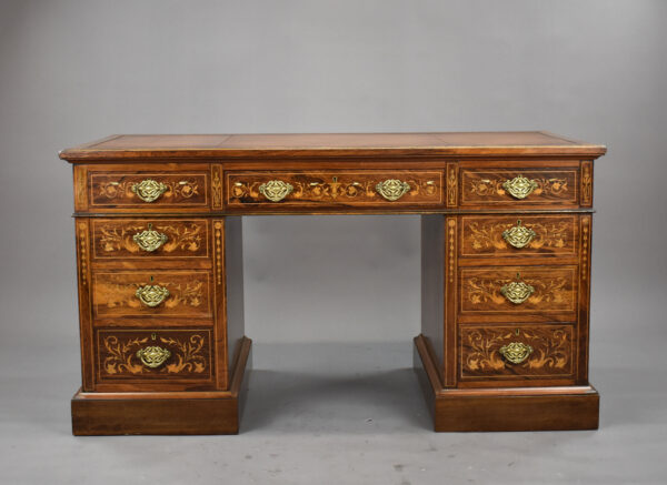 Victorian Rosewood & Marquetry Desk