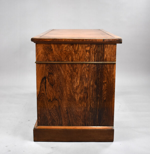 Victorian Rosewood & Marquetry Desk - Image 6