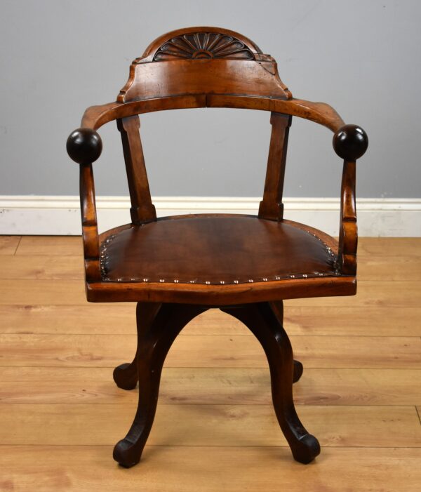 Victorian Mahogany Desk Chair - Image 2