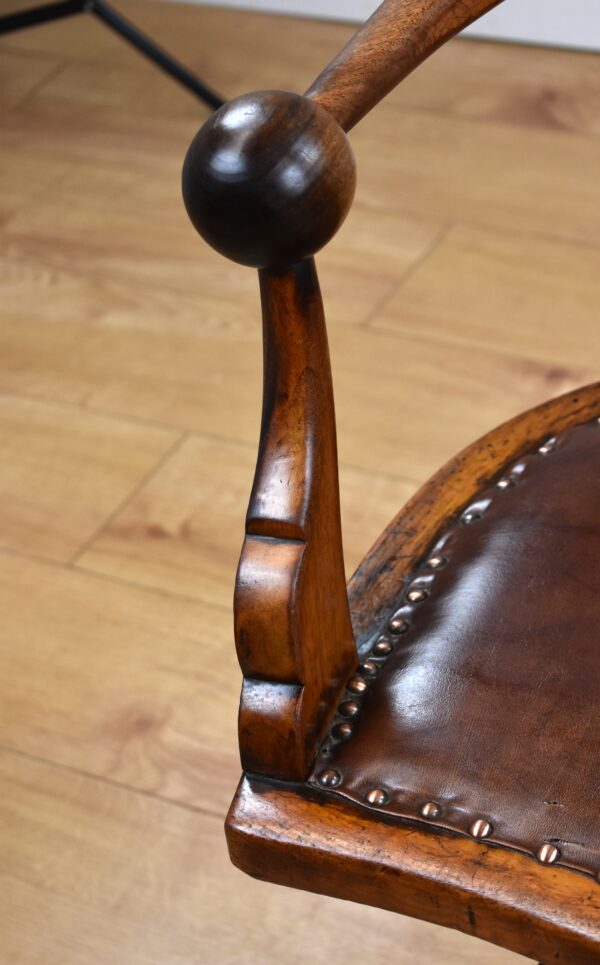 Victorian Mahogany Desk Chair - Image 3