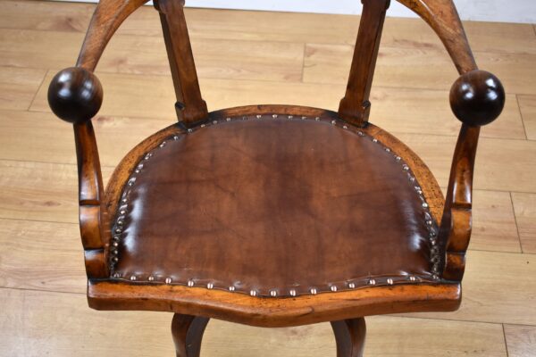 Victorian Mahogany Desk Chair - Image 4