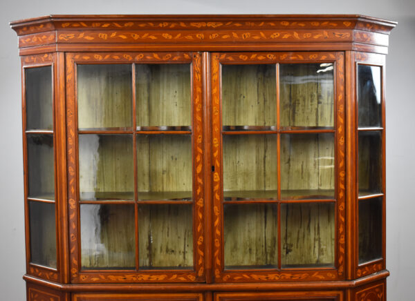 19th Century Dutch Marquetry Display Cabinet - Image 2