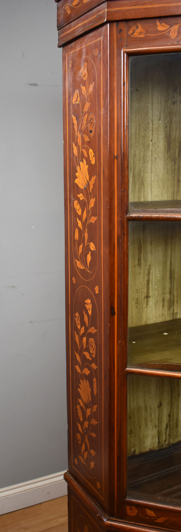 19th Century Dutch Marquetry Display Cabinet - Image 5