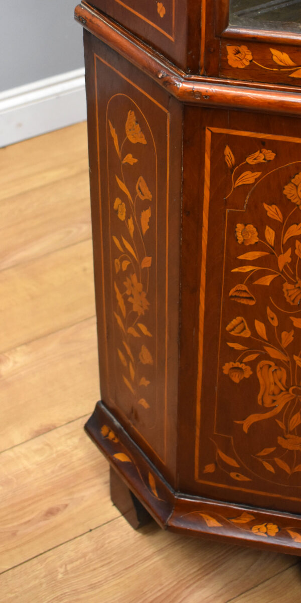 19th Century Dutch Marquetry Display Cabinet - Image 6