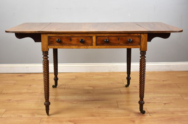 Regency Mahogany Drop Leaf Table - Image 3