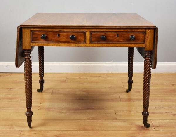 Regency Mahogany Drop Leaf Table - Image 2