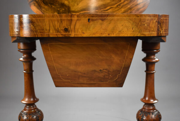 Victorian Burr Walnut Work Table - Image 6