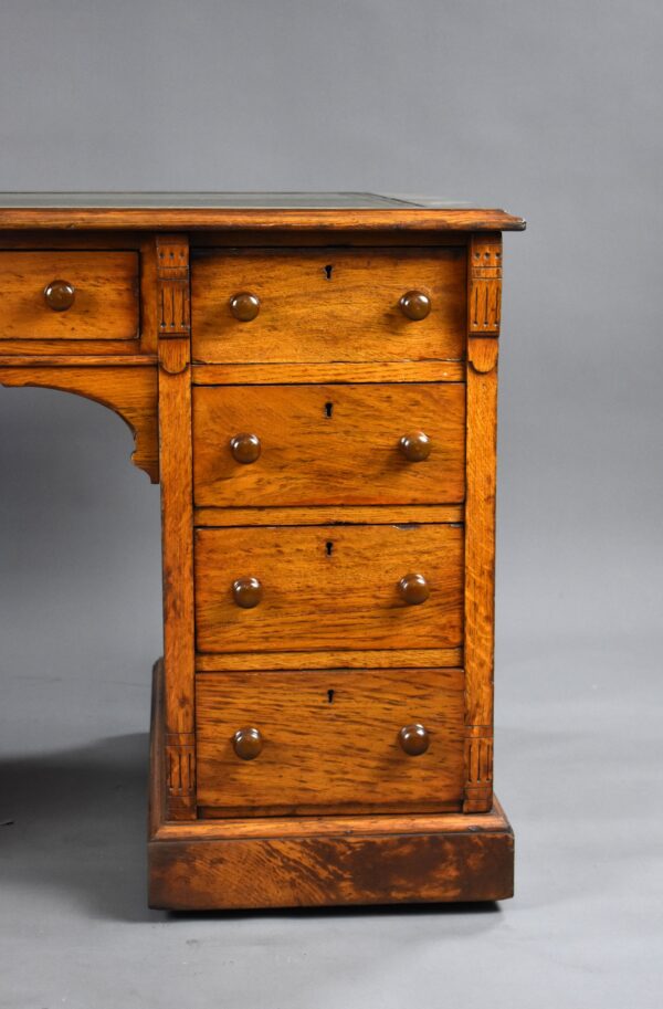 Victorian Oak Desk - Image 6