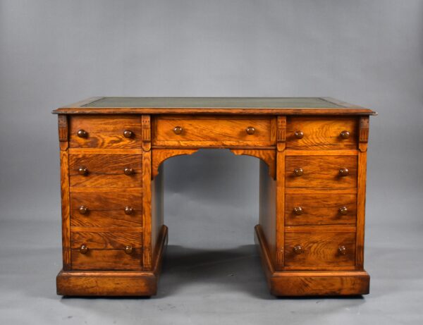 Victorian Oak Desk - Image 5