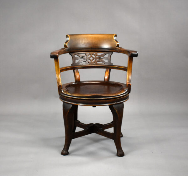 Victorian Mahogany Desk Chair - Image 2