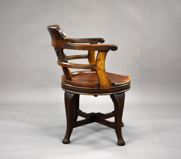 Victorian Mahogany Desk Chair - Image 3