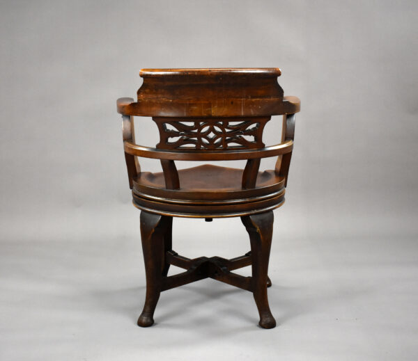 Victorian Mahogany Desk Chair - Image 4