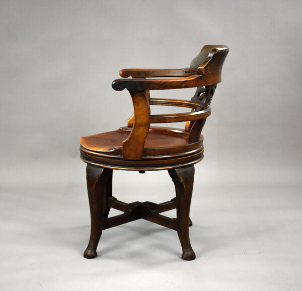 Victorian Mahogany Desk Chair - Image 5