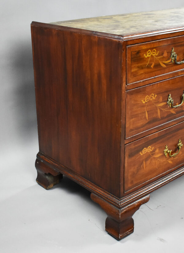 George III Mahogany Inlaid Linen Press - Image 8