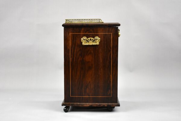 Victorian Rosewood Inlaid Coal Purdonium by James Shoolbred - Image 7