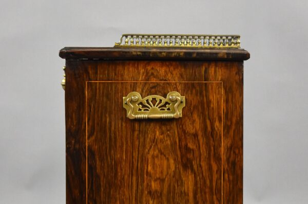 Victorian Rosewood Inlaid Coal Purdonium by James Shoolbred - Image 10