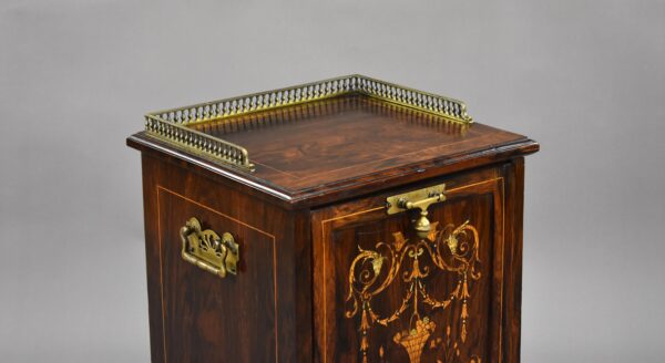 Victorian Rosewood Inlaid Coal Purdonium by James Shoolbred - Image 11