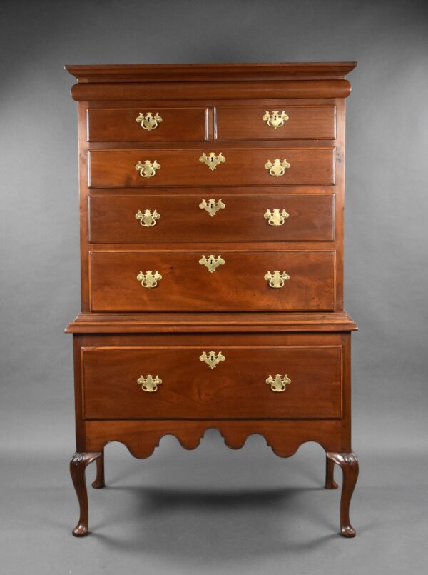 George I Solid Walnut Chest on Stand